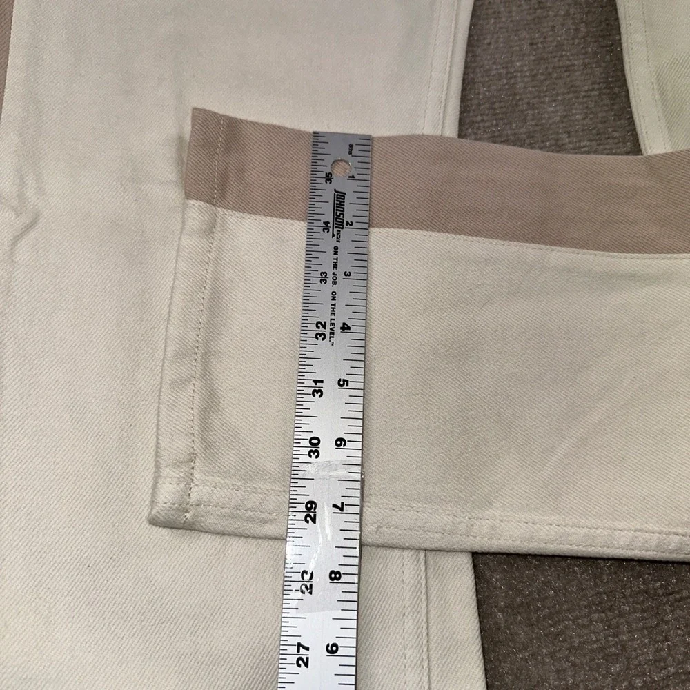 Reformation Cynthia Tonal Reworked High Rise Straight Jeans Clay Size 29